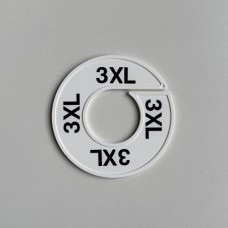 Maatring 9cm wit/zw 3XL Td05601906